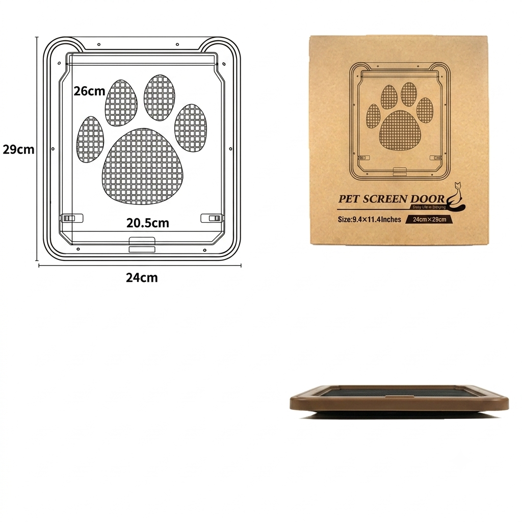 Puerta Creativa para Mascotas con Diseño Resistente a Rasguños