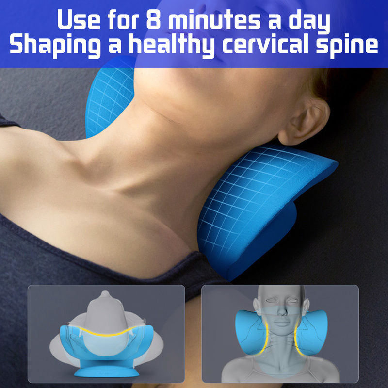 Estirador y Almohada de Masaje para la Columna Cervical