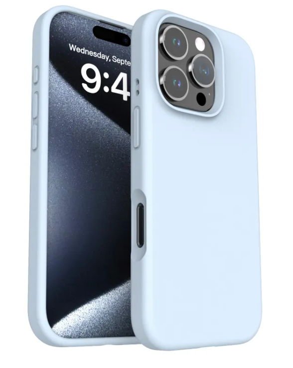 Funda para Teléfono de Silicona Líquida Anticaídas de Color Sólido