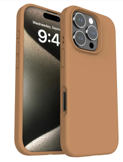 Funda para Teléfono de Silicona Líquida Anticaídas de Color Sólido