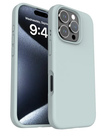 Funda para Teléfono de Silicona Líquida Anticaídas de Color Sólido