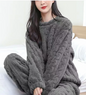 Conjunto de Pijama de Terciopelo Coral de Invierno - Suéter y Pantalones Cálidos